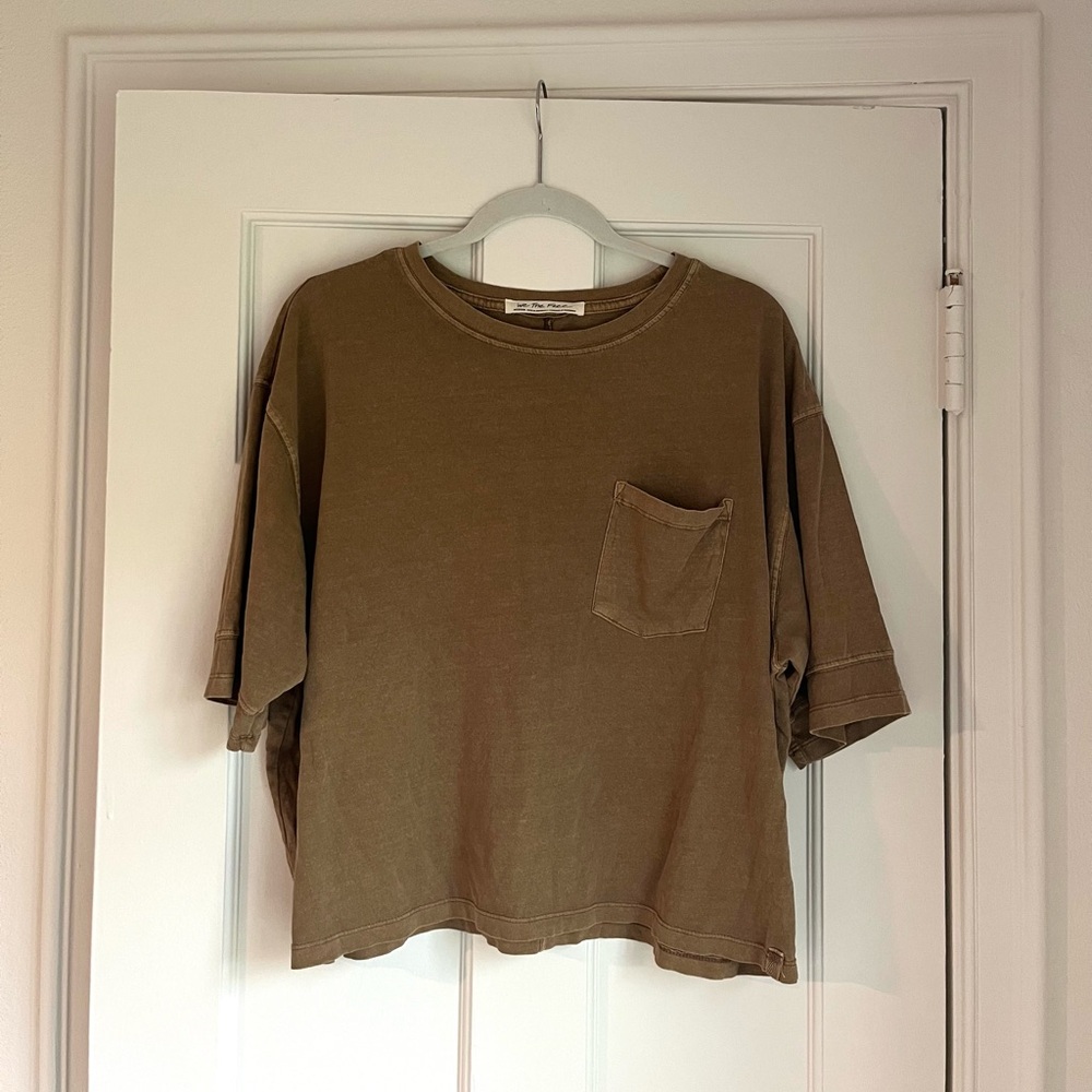 Free People Brown Short Sleeve Tee